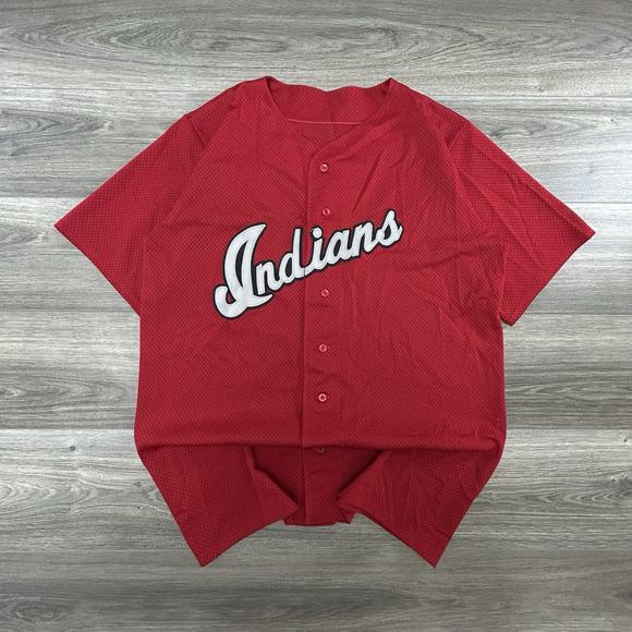 Vintage Cleveland Indians Jersey Adult Large Made In USA Stitched 80s 90s - Picture 1 of 4